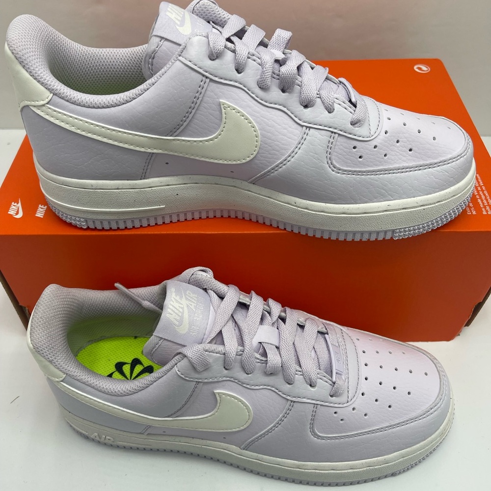 Nike Light Purple with White Accents WMNS AIR FORCE 1 07 NN Platform Sneakers - Picture 4 of 16